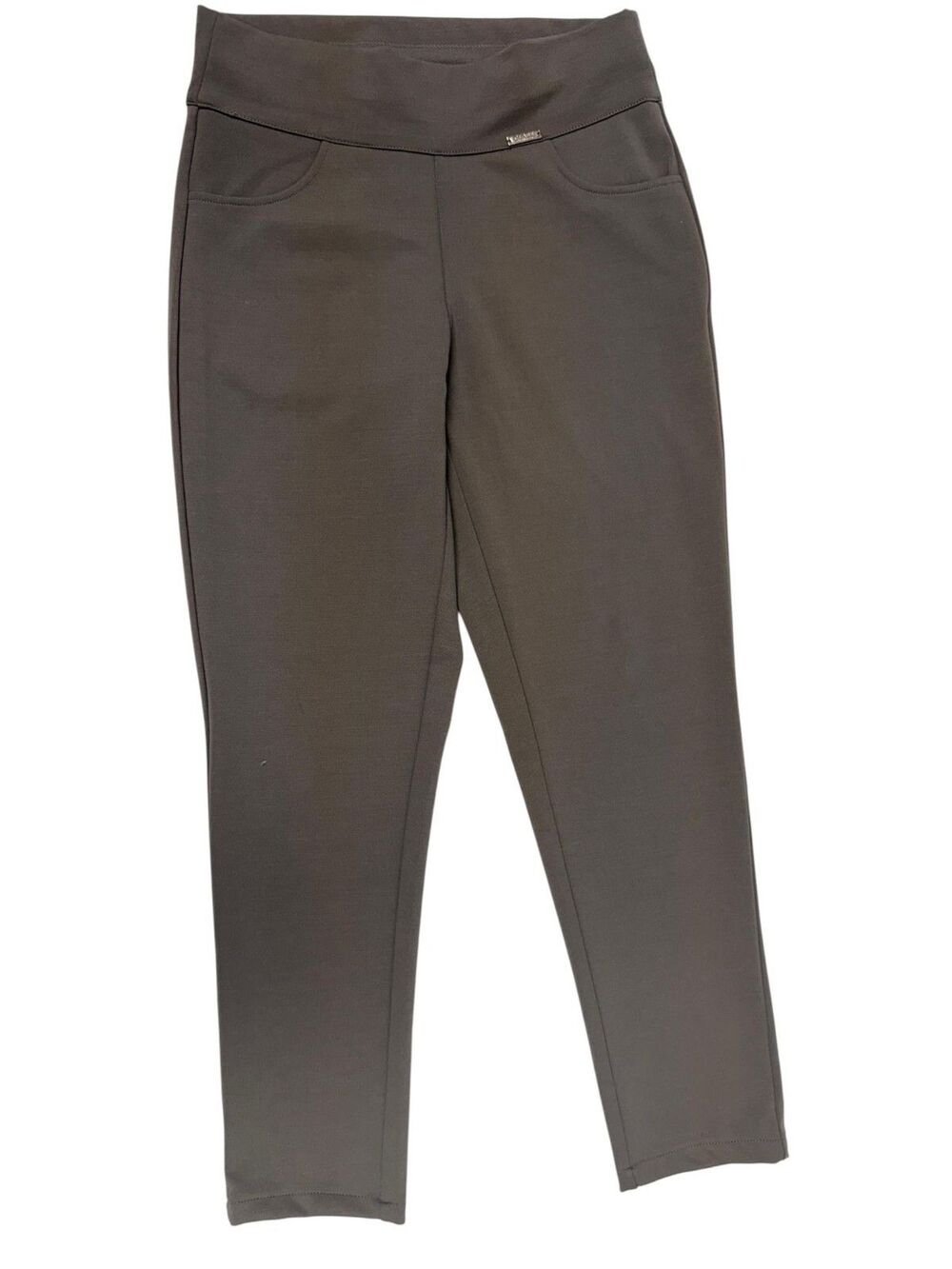 Neezeelee Women’s Pull On Dress Pants Size 6 Gray Stretch Slim Fit Office Career